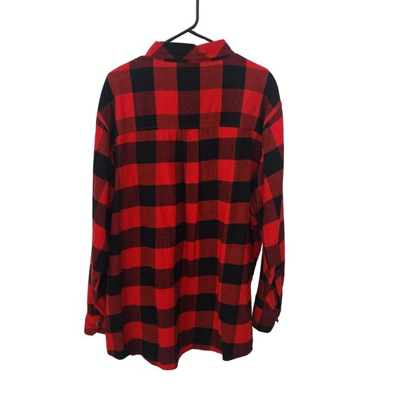 Field & Stream Mens Black and Red Flannel Long Sleeve Button Up Shirt Size 2XL - Picture 2 of 6